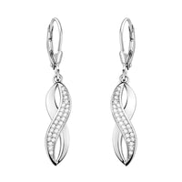 Haupt- und Seitenansicht von Unendlich Infinity Ohrhänger in 925 Silber von Sofia Milani - E2435