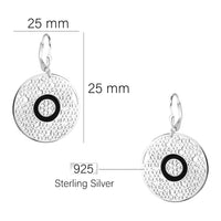 Maßenansicht von Ornament Kreis Ohrhänger in 925 Silber von Sofia Milani - E2477