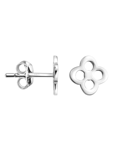 Haupt- und Seitenansicht von Blumen Ohrstecker in 925 Silber von Sofia Milani - E2503
