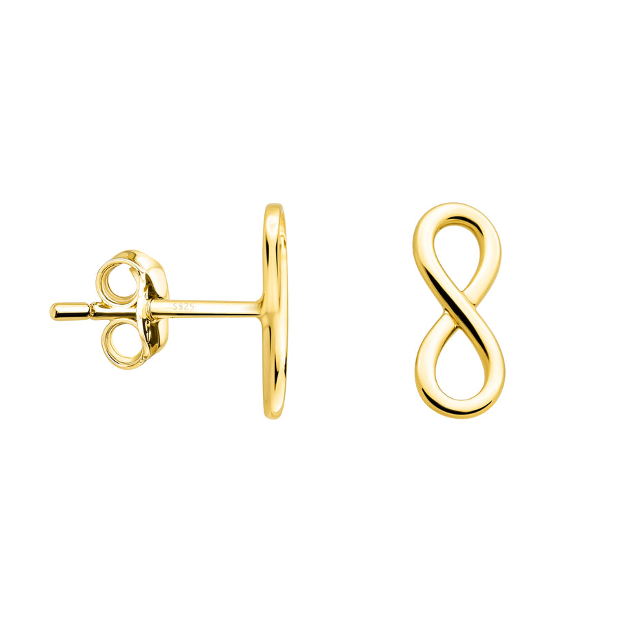 Haupt- und Seitenansicht von Unendlich Infinity Ohrstecker in 925 Silber von Sofia Milani - E2525