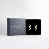 Boxansicht von Unendlich Infinity Ohrstecker in 925 Silber von Sofia Milani - E2527