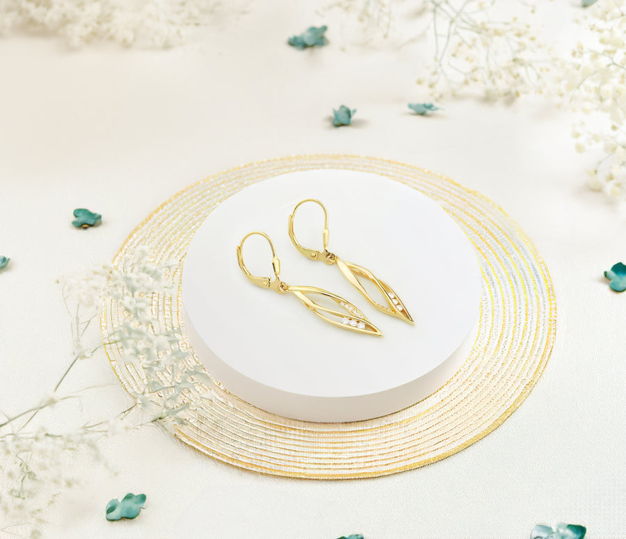 CloseUp Ansicht von Gedreht Ohrhänger in 925 Silber von Sofia Milani - E2544