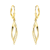 Haupt- und Seitenansicht von Gedreht Ohrhänger in 925 Silber von Sofia Milani - E2544