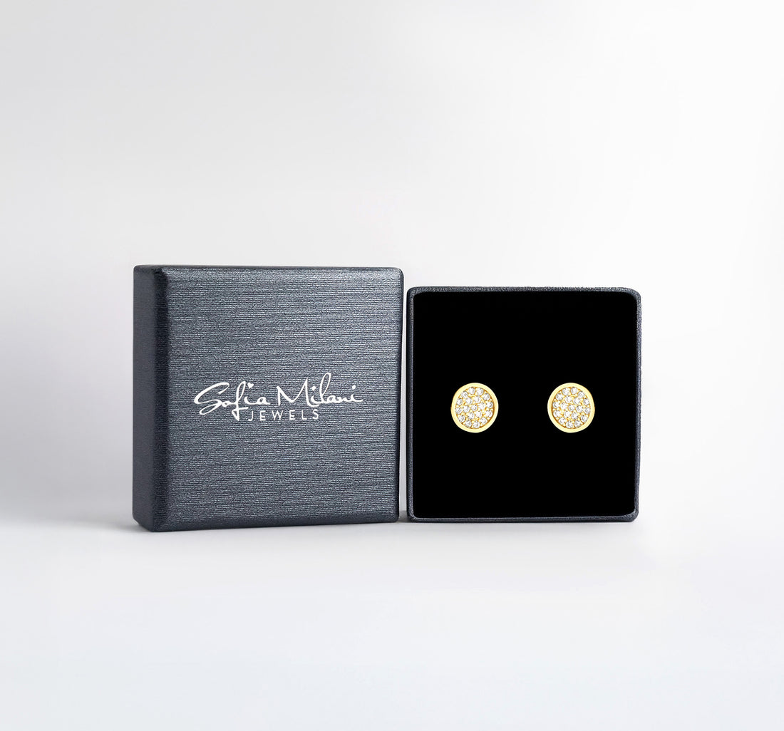 Boxansicht von Kreis Ohrstecker in 925 Silber von Sofia Milani - E2552