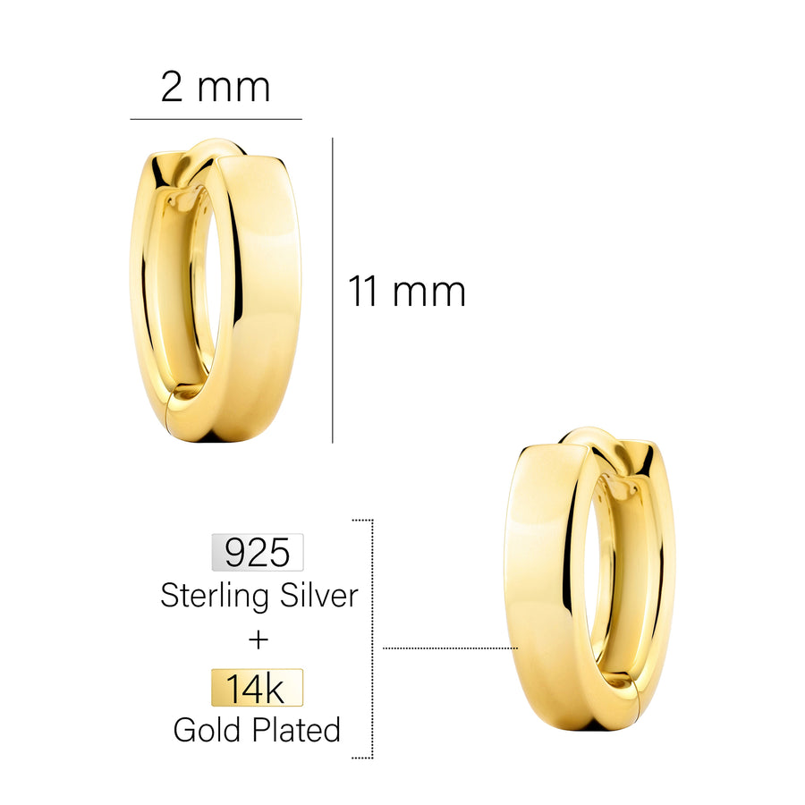 Maßenansicht von Creolen Creolen in 925 Silber von Sofia Milani - E2554