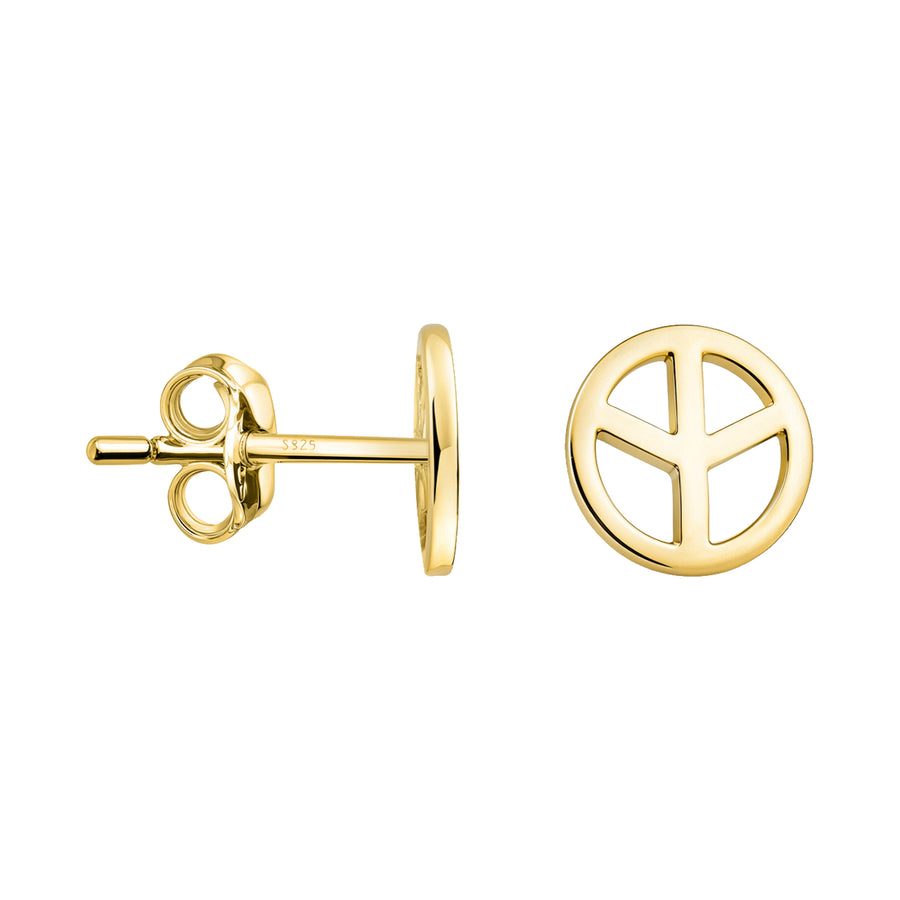 Haupt- und Seitenansicht von Peace Ohrstecker in 925 Silber von Sofia Milani - E2564