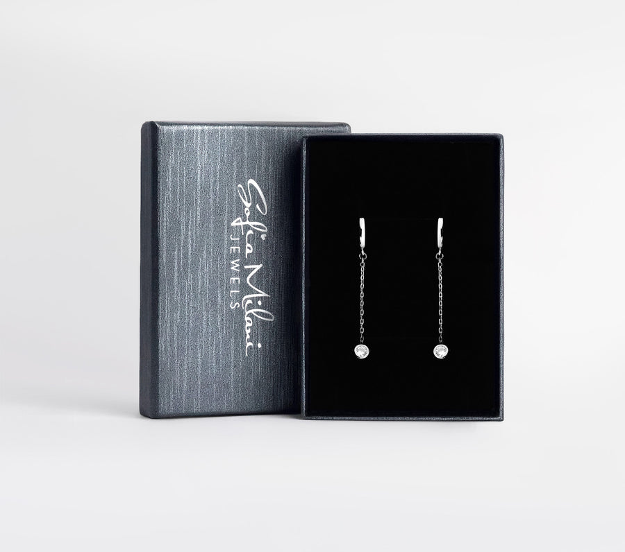 Boxansicht von Ketten Ear Cuff in 925 Silber von Sofia Milani - E2599