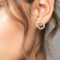 Modelansicht von Kreis Ohrstecker in 925 Silber von Sofia Milani - E2605
