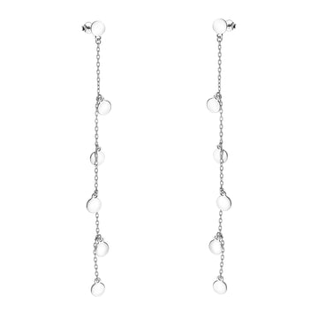 Haupt- und Seitenansicht von Kreis Ketten Ohrstecker in 925 Silber von Sofia Milani - E2609