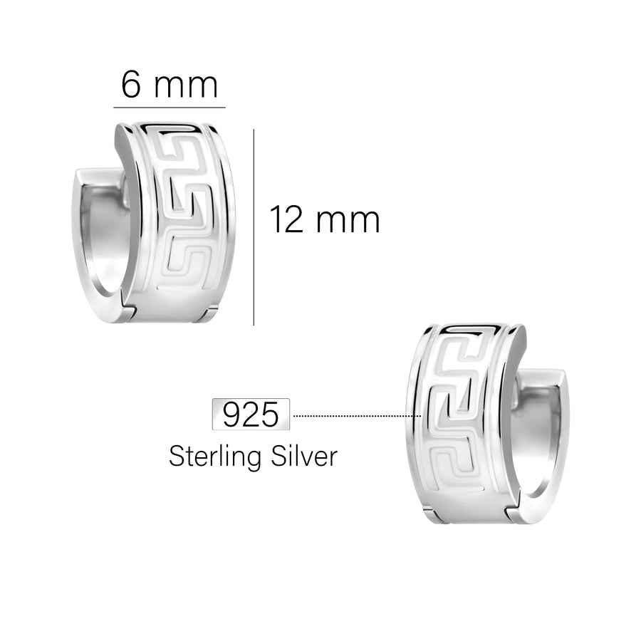 Maßenansicht von Creolen in 925 Silber von Sofia Milani - E2639