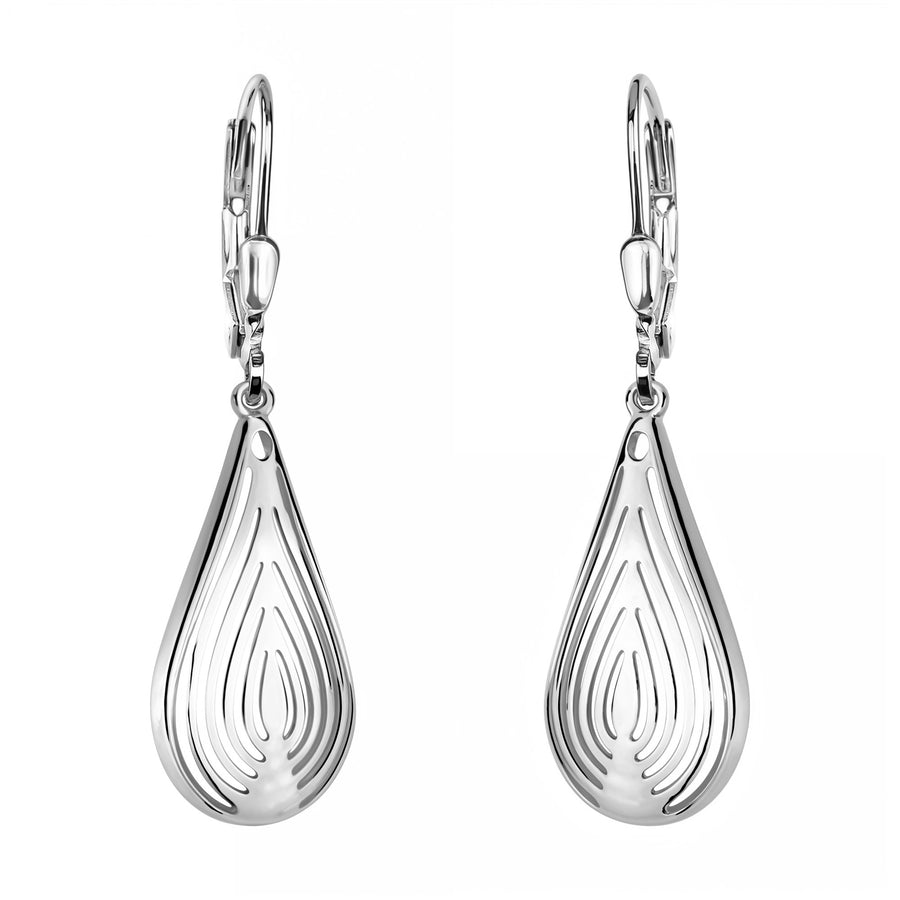 Haupt- und Seitenansicht von Tropfen Ohrhänger in 925 Silber von Sofia Milani - E2658