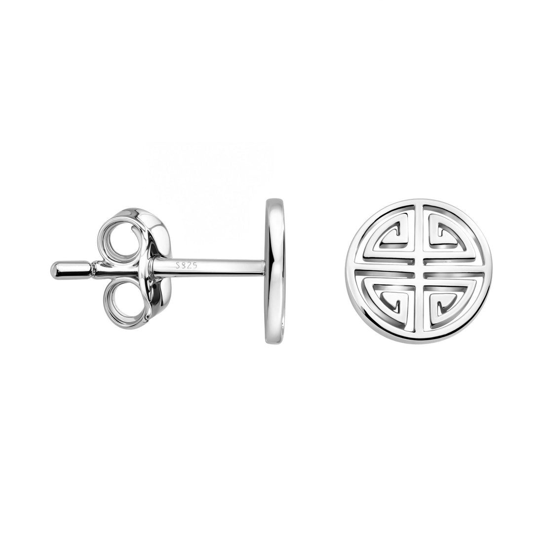 Haupt- und Seitenansicht von Shou Zen Ohrstecker in 925 Silber von Sofia Milani - E2664