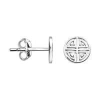 Haupt- und Seitenansicht von Shou Zen Ohrstecker in 925 Silber von Sofia Milani - E2664