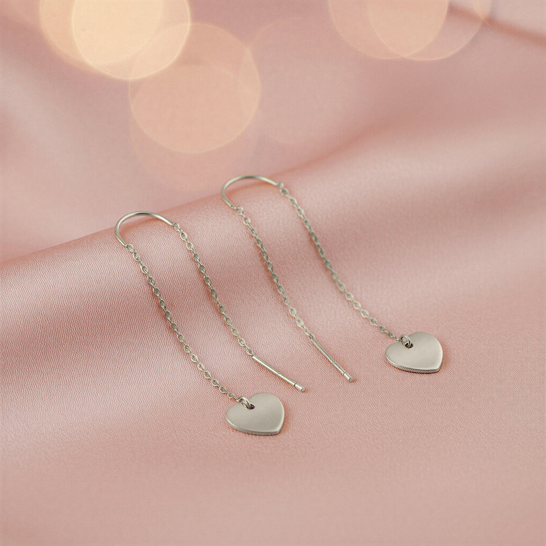 CloseUp Ansicht von Herz Stab Durchzieher in 925 Silber von Sofia Milani - E2676