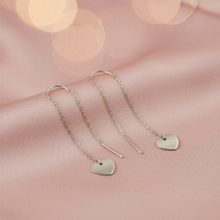 CloseUp Ansicht von Herz Stab Durchzieher in 925 Silber von Sofia Milani - E2676