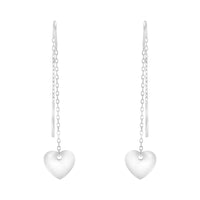 Haupt- und Seitenansicht von Herz Stab Durchzieher in 925 Silber von Sofia Milani - E2676