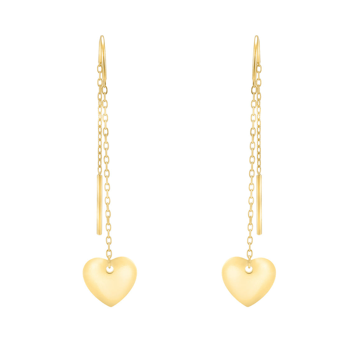 Haupt- und Seitenansicht von Herz Stab Durchzieher in 925 Silber von Sofia Milani - E2677