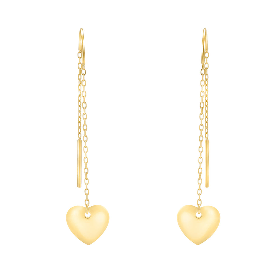 Haupt- und Seitenansicht von Herz Stab Durchzieher in 925 Silber von Sofia Milani - E2677