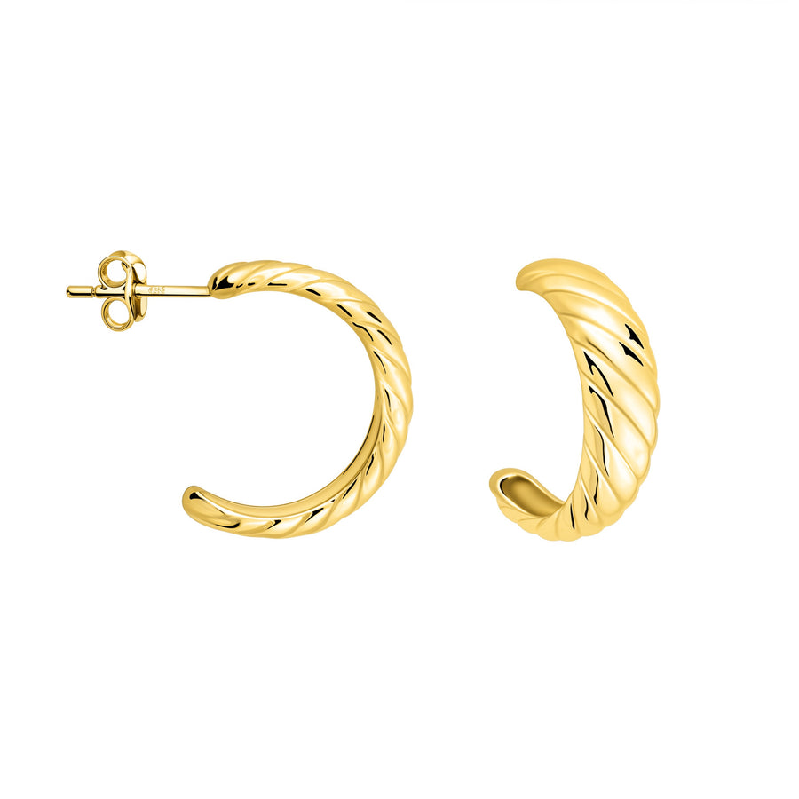 Haupt- und Seitenansicht von Croissant Ohrstecker in 925 Silber von Sofia Milani - E2713