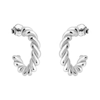 Haupt- und Seitenansicht von Croissant Ohrstecker in 925 Silber von Sofia Milani - E2714