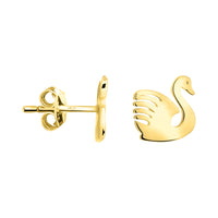 Haupt- und Seitenansicht von Schwan Ohrstecker in 925 Silber von Sofia Milani - E2799