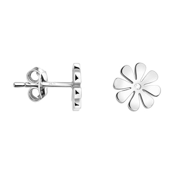 Haupt- und Seitenansicht von Blumen Ohrstecker in 925 Silber von Sofia Milani - E2822