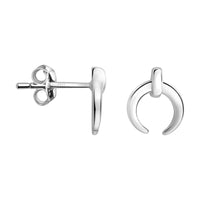 Haupt- und Seitenansicht von Mond Ohrstecker in 925 Silber von Sofia Milani - E2844