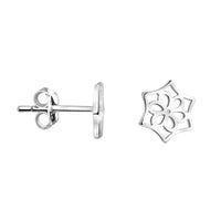 Haupt- und Seitenansicht von Blumen Ohrstecker in 925 Silber von Sofia Milani - E2868