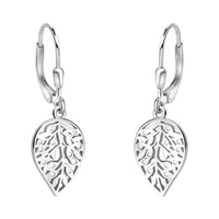 Haupt- und Seitenansicht von Blatt Ohrhänger in 925 Silber von Sofia Milani - E2920