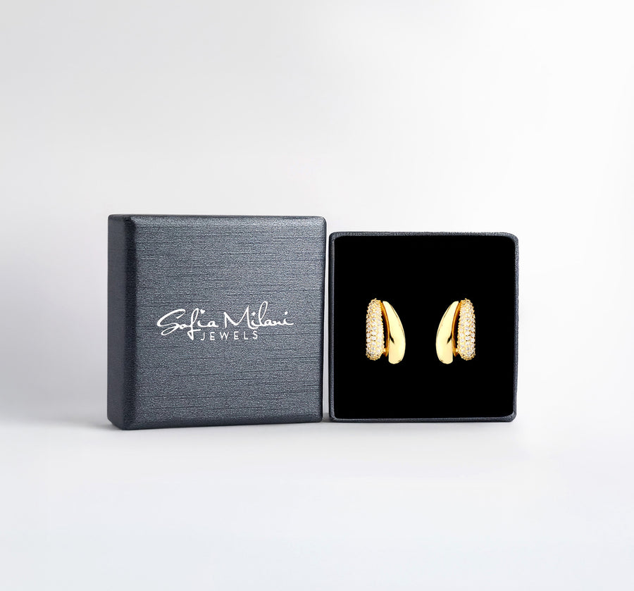 Boxansicht von Zirkonia Ohrstecker in 925 Silber von Sofia Milani - E2927