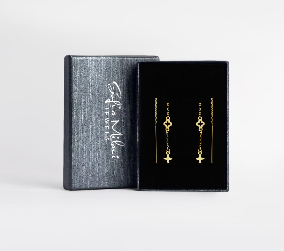 Boxansicht von Kreuz Ohrhänger in 925 Silber von Sofia Milani - E2943