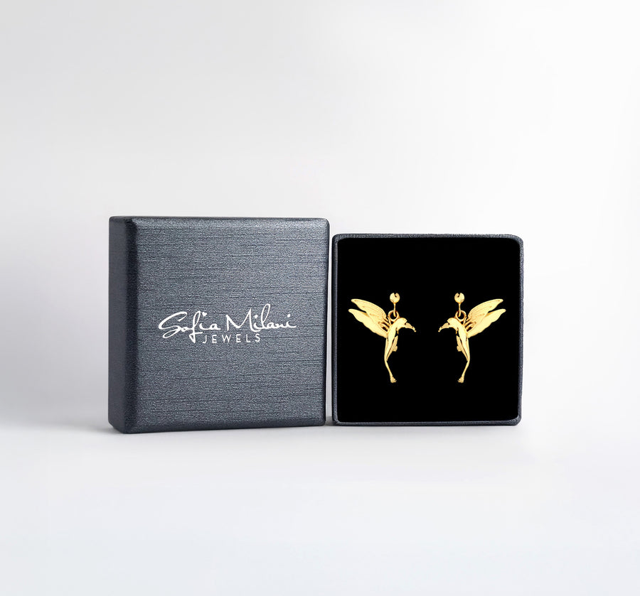 Boxansicht von Vogel Ohrhänger in 925 Silber von Sofia Milani - E2945