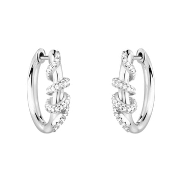 Haupt- und Seitenansicht von Zirkonia Ohrstecker in 925 Silber von Sofia Milani - E2956