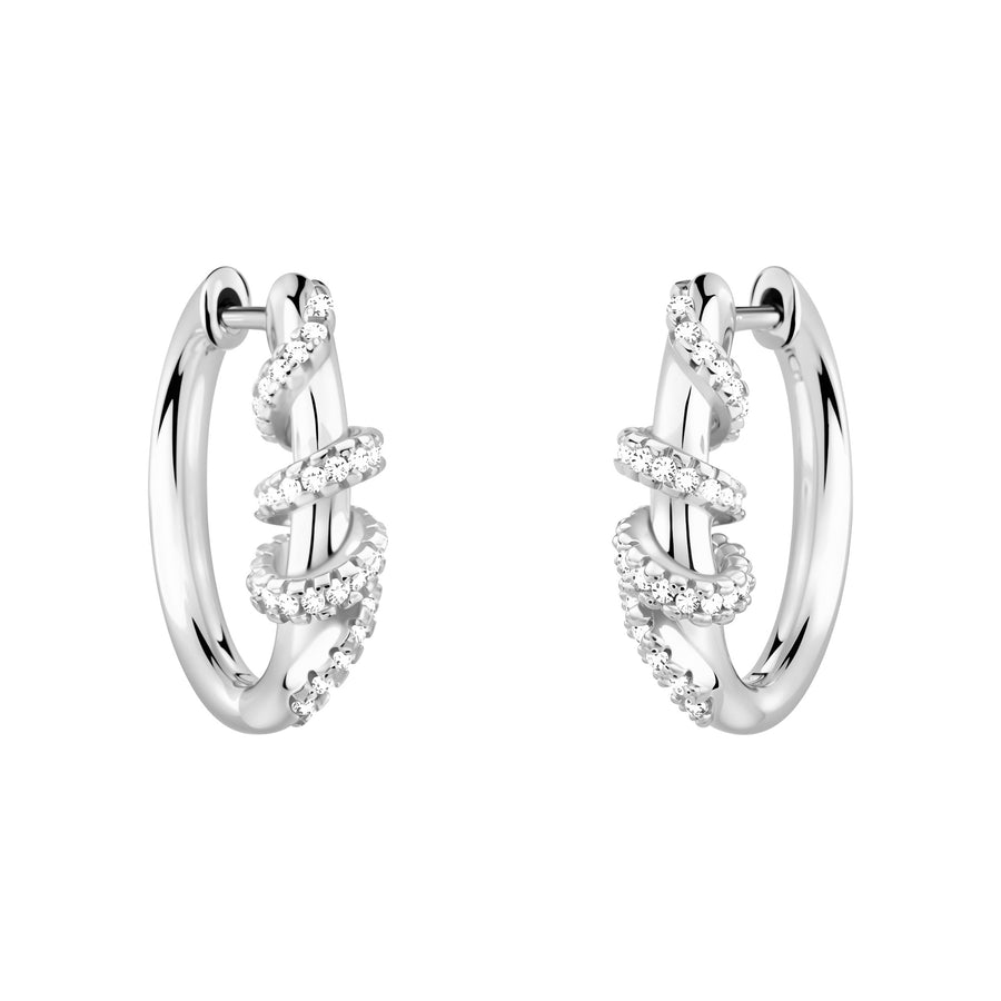 Haupt- und Seitenansicht von Zirkonia Ohrstecker in 925 Silber von Sofia Milani - E2956