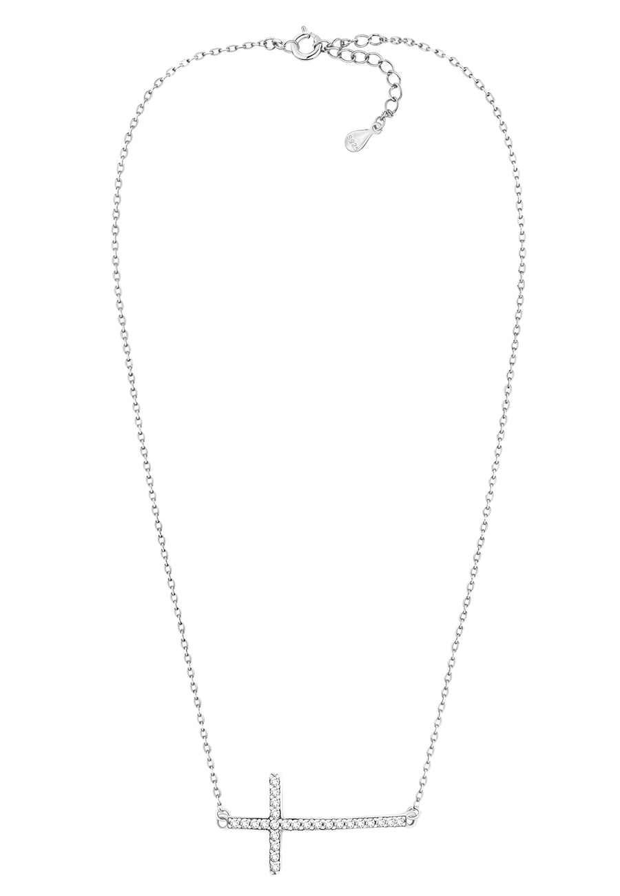 Kreuz Halskette in 925 Silber