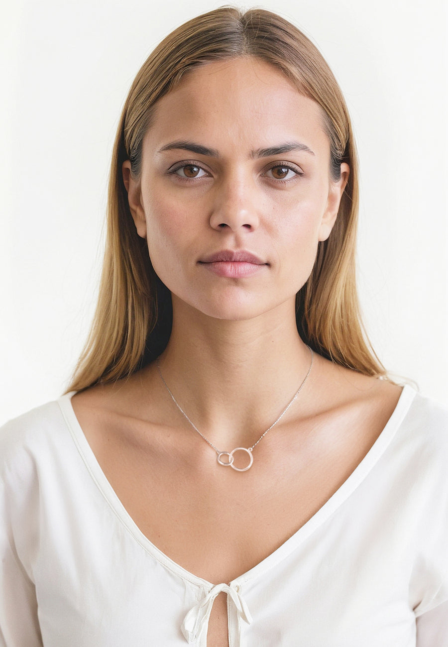 Modelansicht von Kreis Halskette in 925 Silber von Sofia Milani - N0012