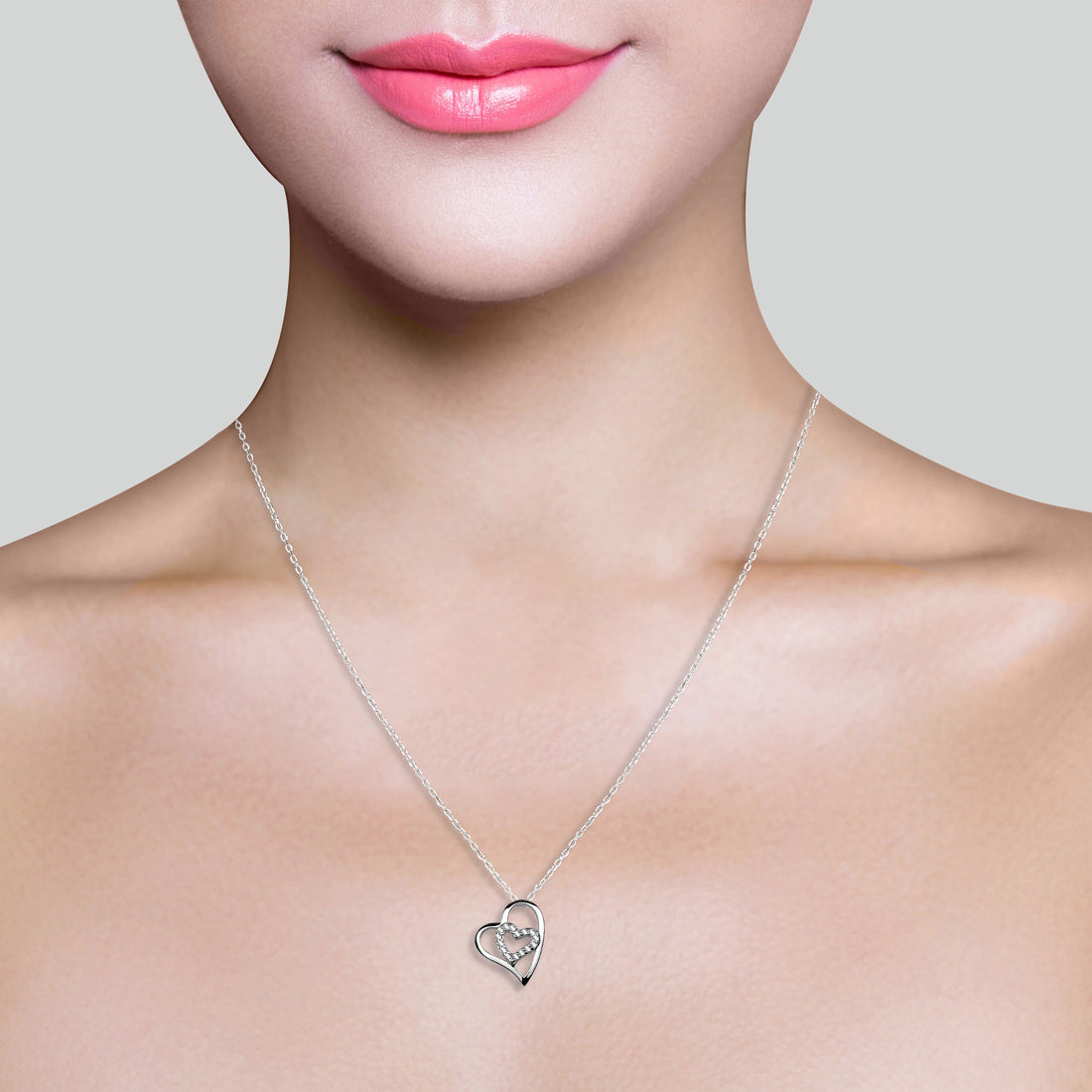 Herz Halskette in 925 Silber