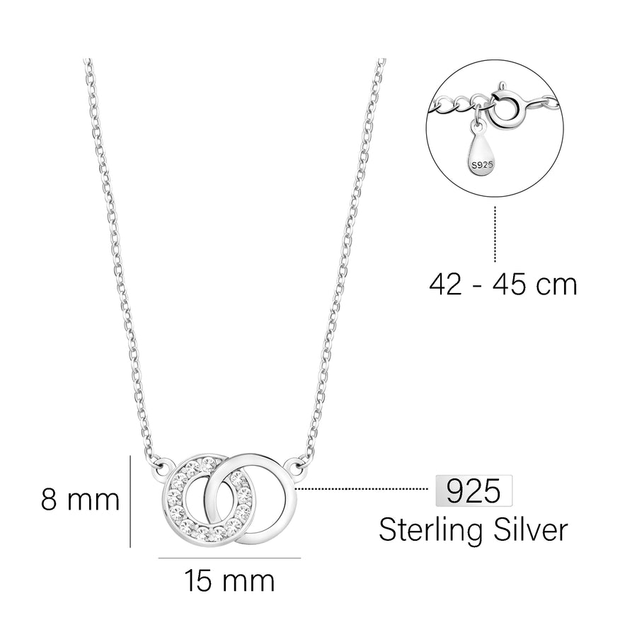 Kreis Halskette in 925 Silber