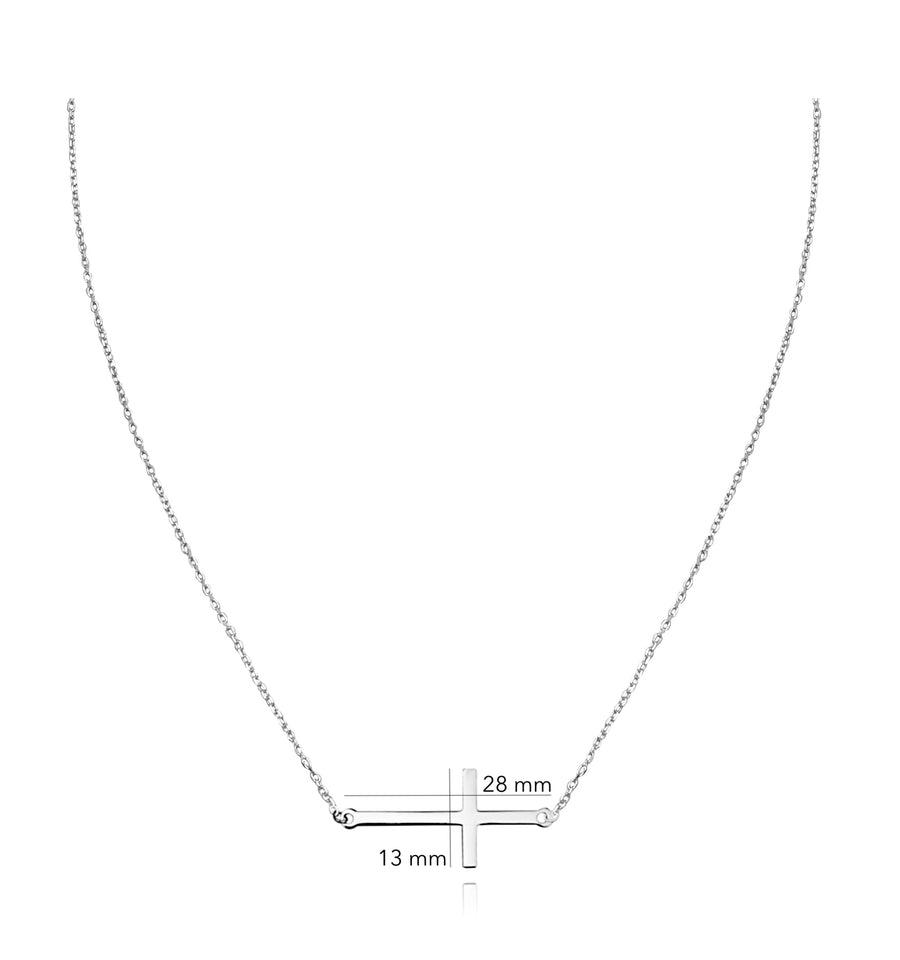 Kreuz Halskette in 925 Silber