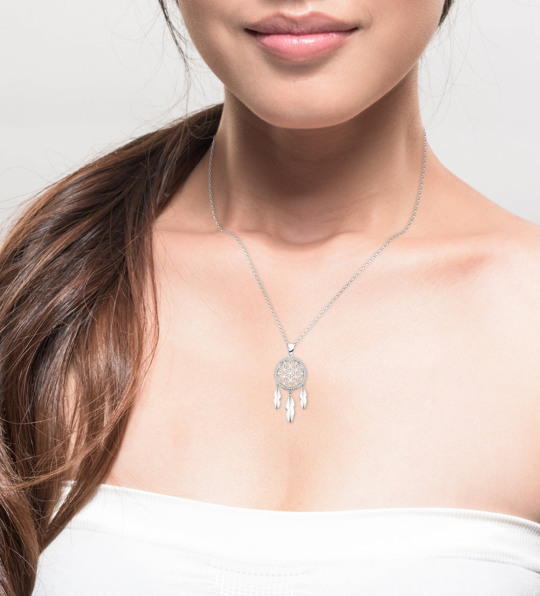 Traumfänger Halskette in 925 Silber