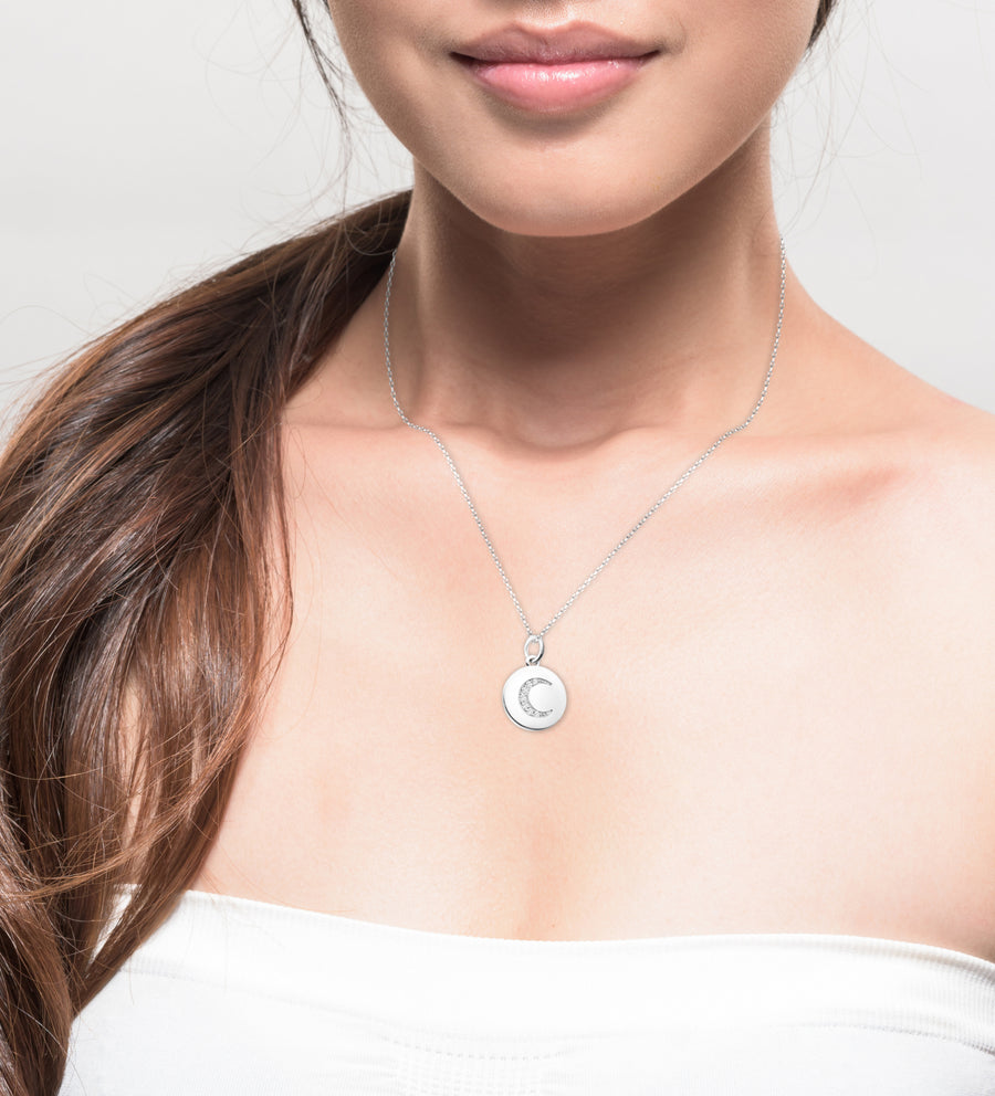 Mond Halskette in 925 Silber
