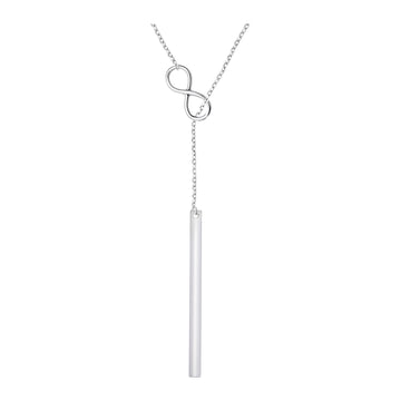 Stab Halskette in 925 Silber