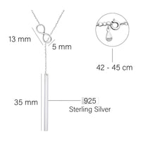 Stab Halskette in 925 Silber