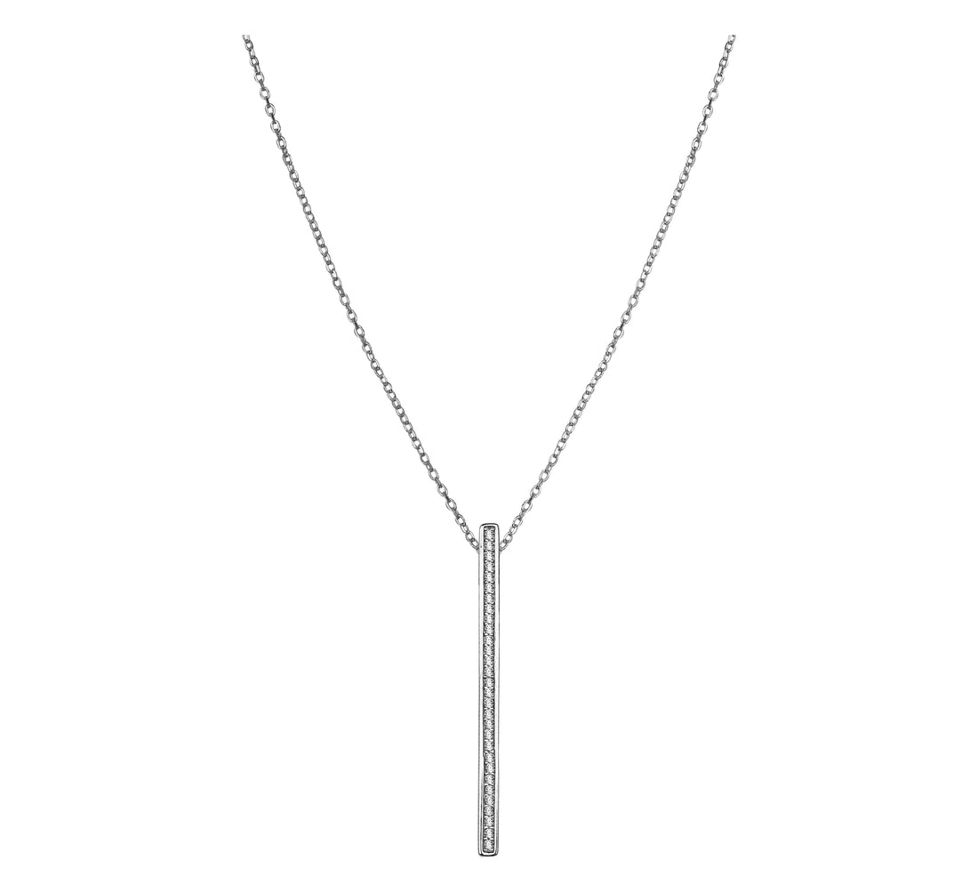 Stab Halskette in 925 Silber