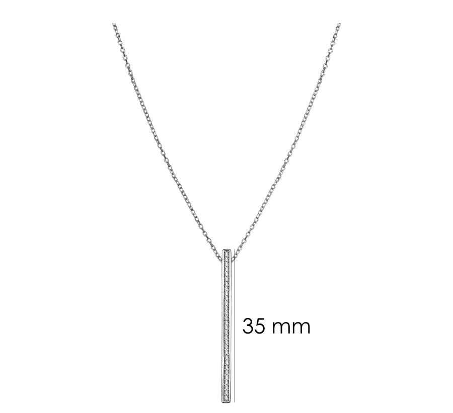 Stab Halskette in 925 Silber