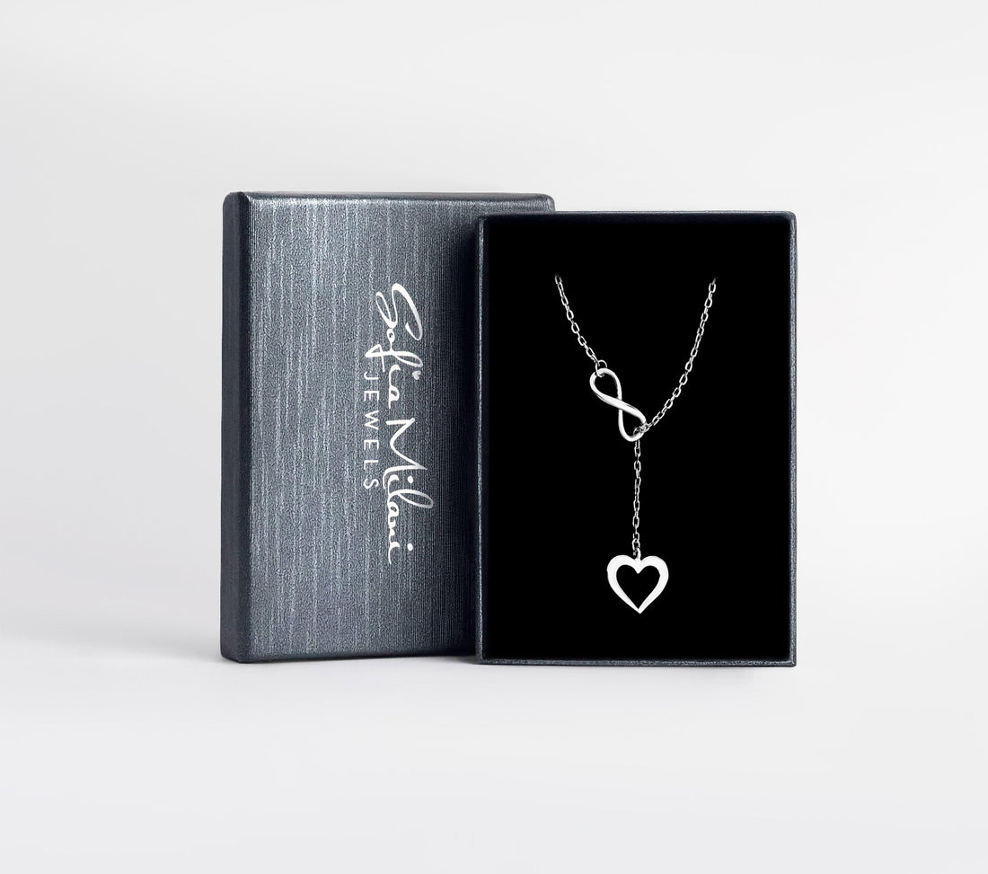 Boxansicht von Herz Halskette in 925 Silber von Sofia Milani - N0147