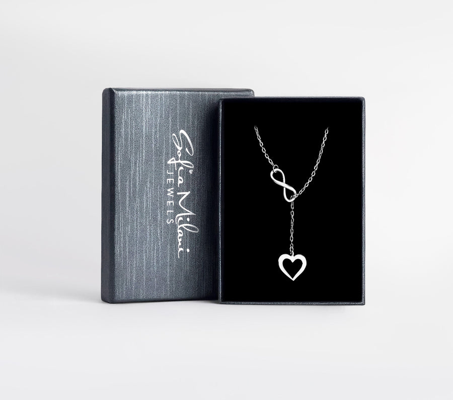 Boxansicht von Herz Halskette in 925 Silber von Sofia Milani - N0147