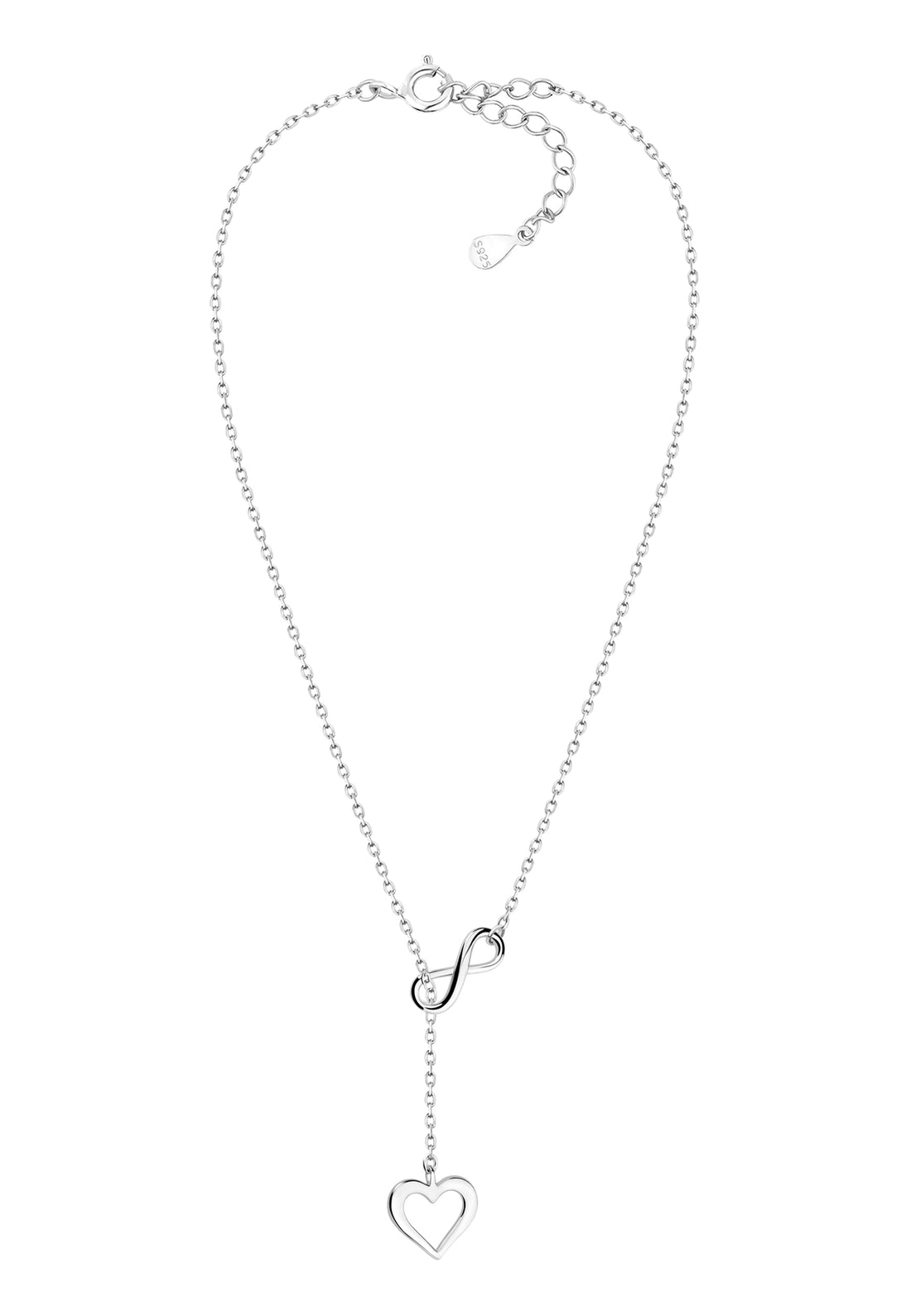 Vollansicht von Herz Halskette in 925 Silber von Sofia Milani - N0147