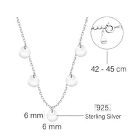 Plättchen Halskette in 925 Silber