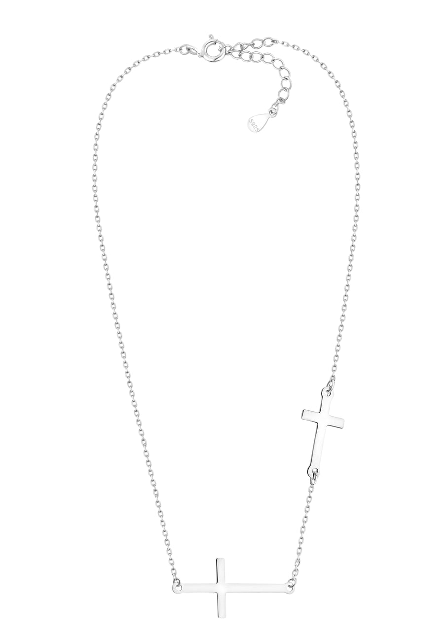 Kreuz Halskette in 925 Silber